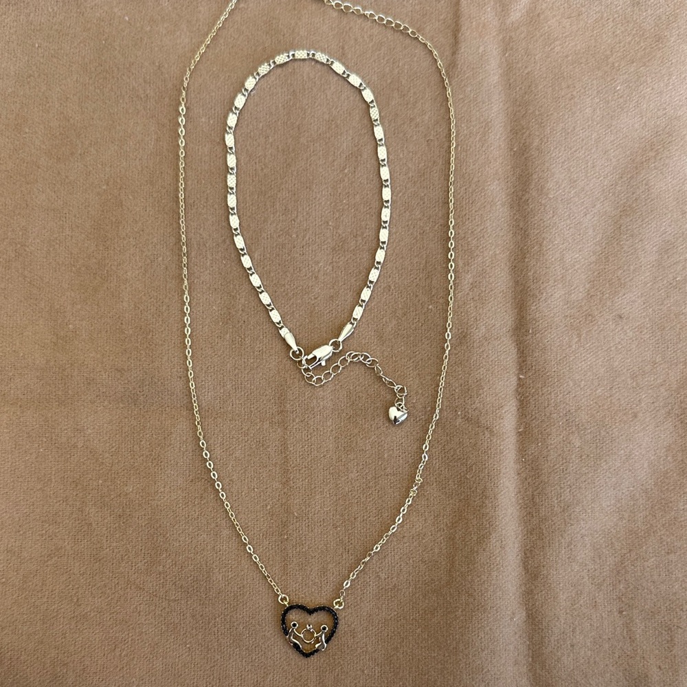 Pretty Bird Gold Bracelet and Necklace with Adorable Characters